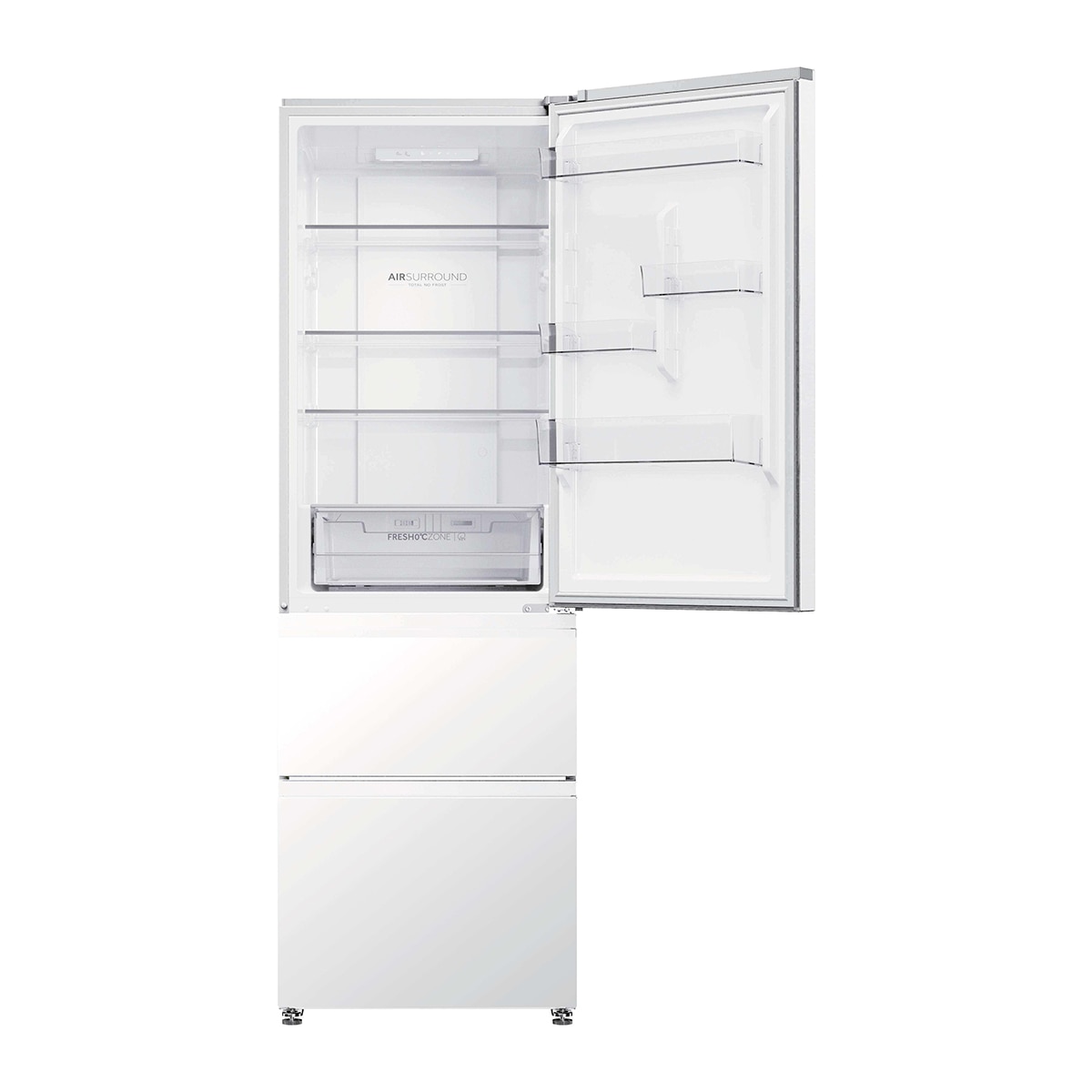 Frigorífico combi Haier HTR3618CNPW, 185 x 59.5 x 66.7 cm, No Frost, clase C, 173 kWh/año, 35 dB, 360 litros, Fresh 0°C, Direct Access, blanco - imagen 5