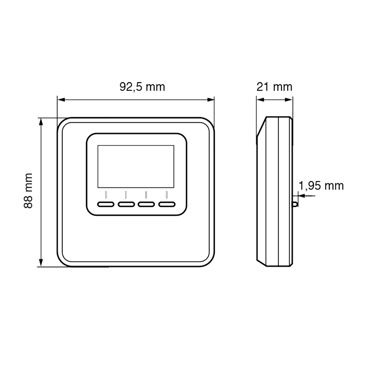 Termostato Cube RF Ariston Blanco-2