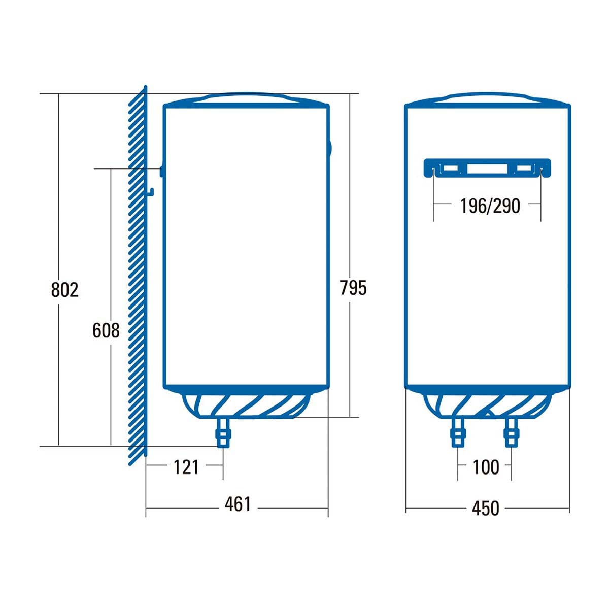 Termo eléctrico vertical Cata CTR 80 M con capacidad de 80 litros Blanco-2