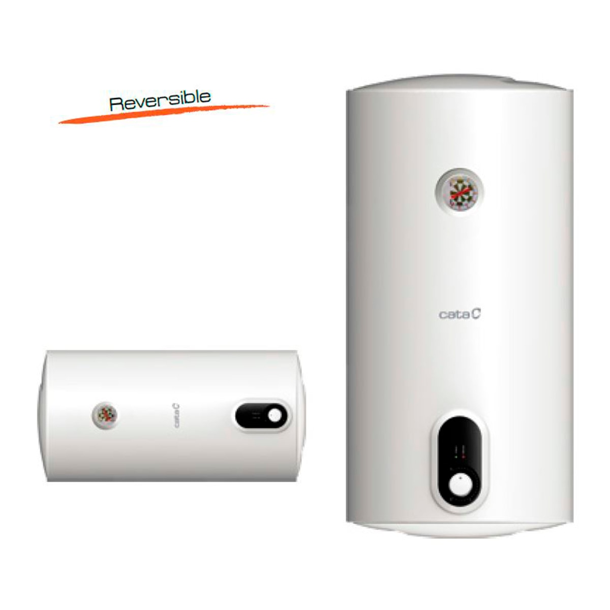Termo eléctrico vertical / horizontal Cata CTRH 50 REV con capacidad de 50 litros Blanco-3