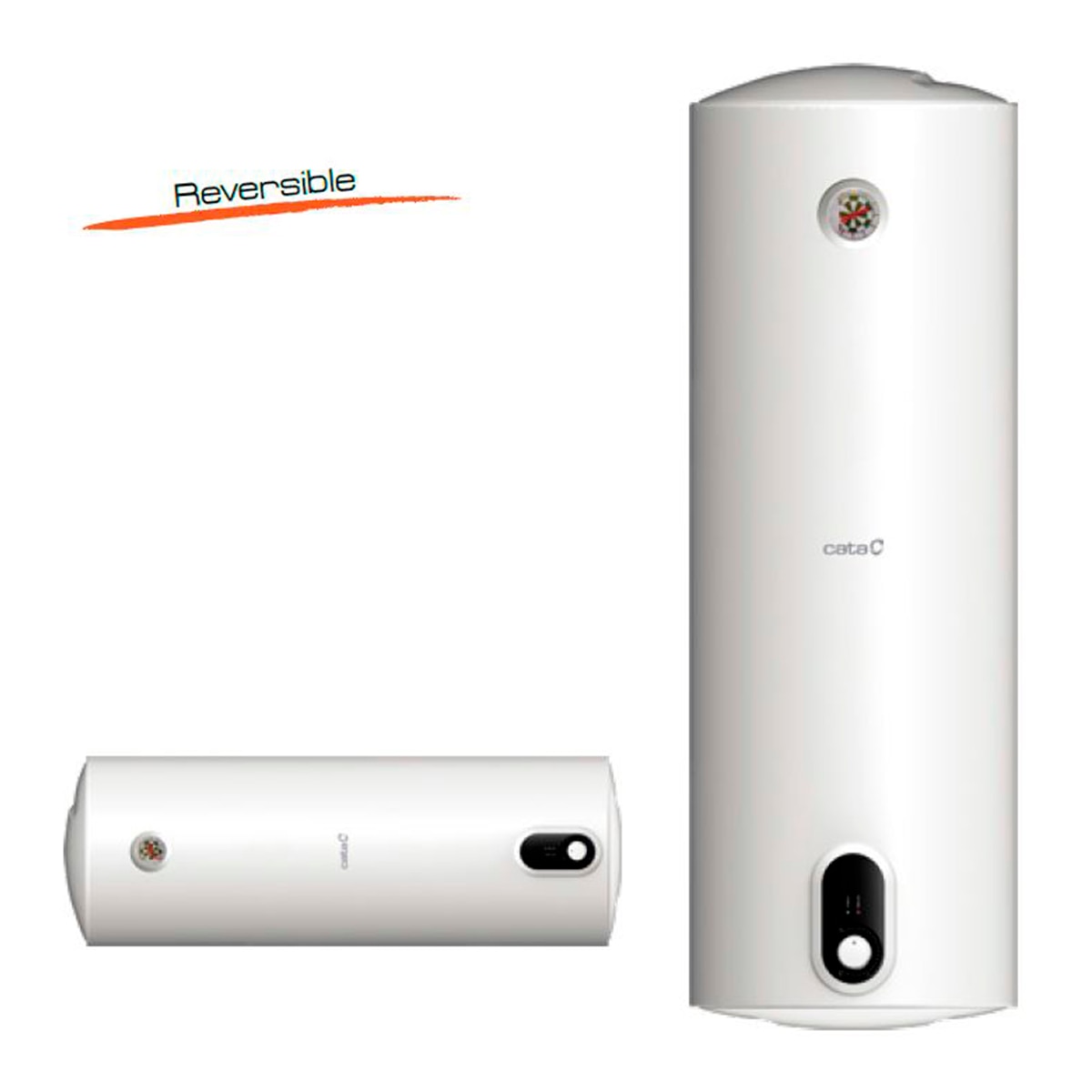 Termo eléctrico vertical / horizontal Cata CTRH 80 REV con capacidad de 80 litros Blanco-3