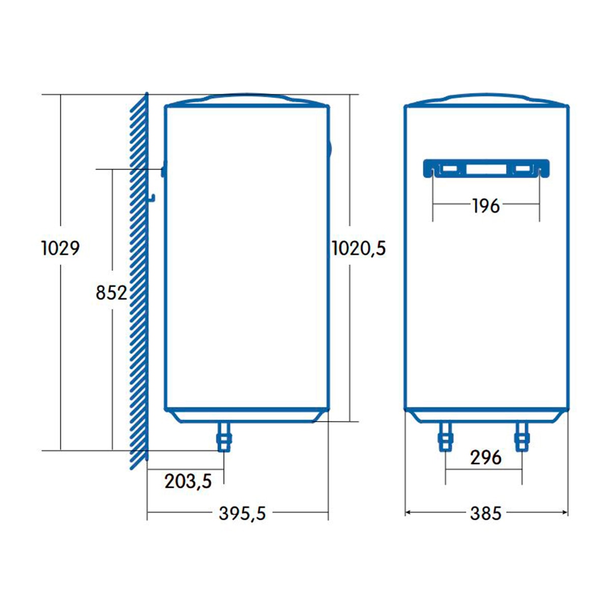 Termo eléctrico vertical / horizontal Cata CTRH 80 REV con capacidad de 80 litros Blanco-5