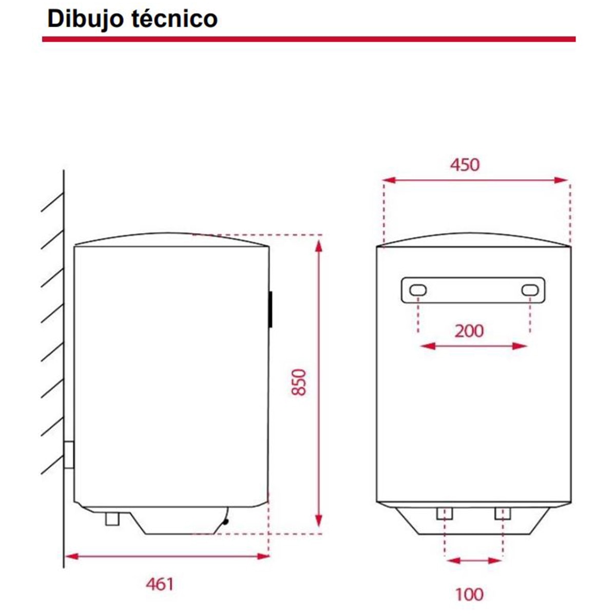 Termo eléctrico vertical Teka EWH 80 C con capacidad de 80 litros - Blanco Blanco-2