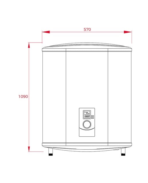 Termo eléctrico vertical Teka SHS 100 SLIM con capacidad de 93 litros - Blanco Blanco-2