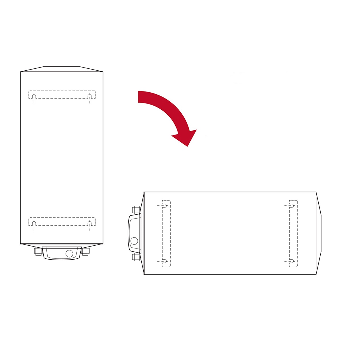 Termo eléctrico vertical/horizontal Ariston 25 litros, funcion ECO EVO -FLECK NILO 25 EU2 Blanco-5