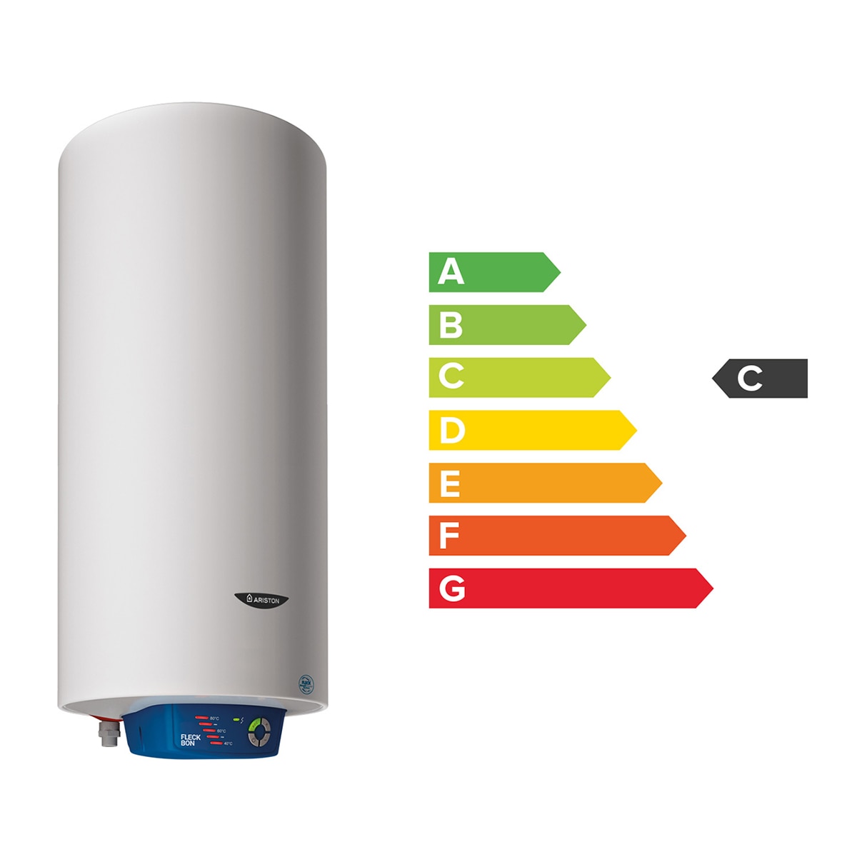 Termo eléctrico vertical/horizontal Ariston 100 litros - FLECK BON 2.0 100 EU2 Blanco-2