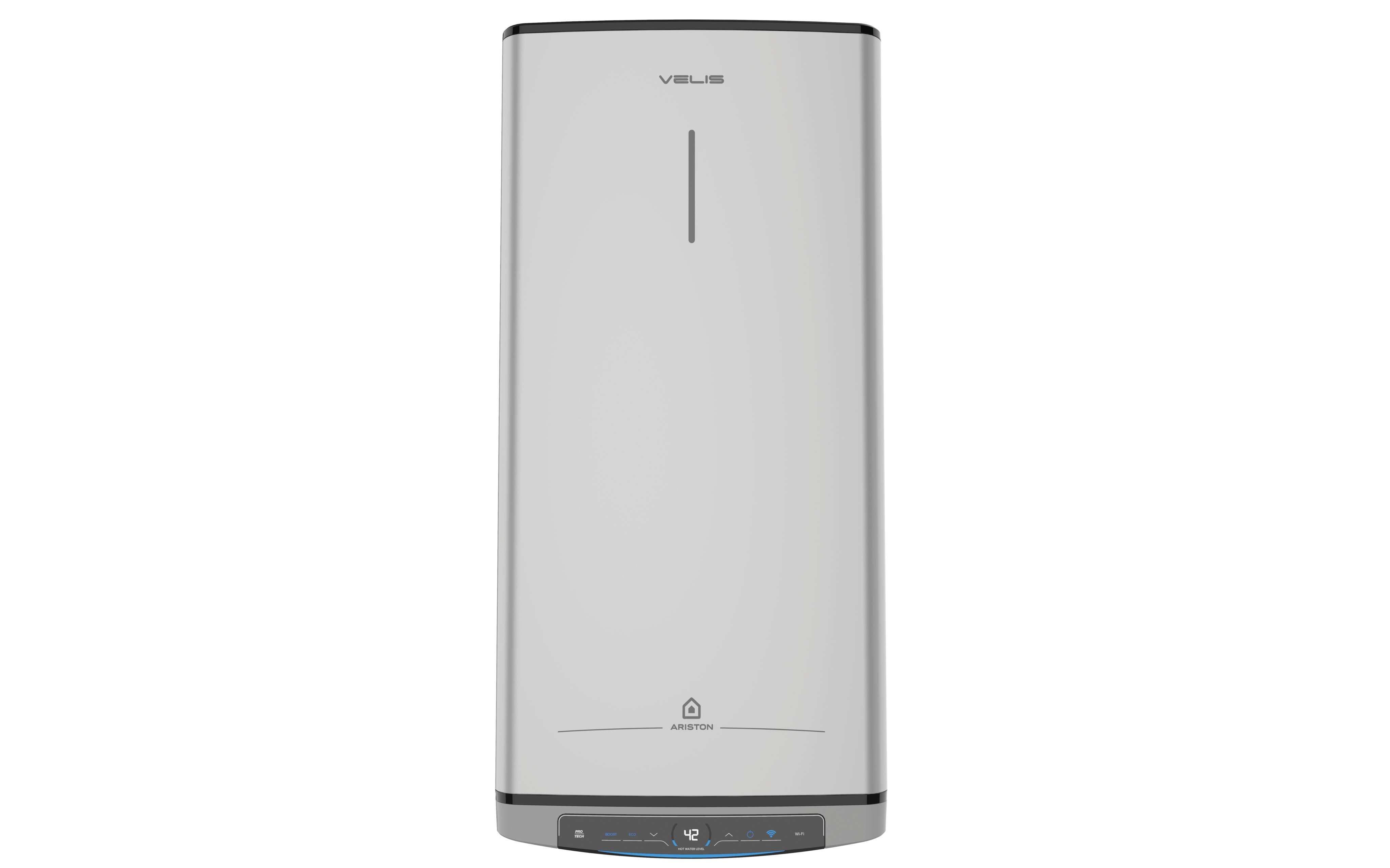 Termo eléctrico vertical/ horizontal Ariston 80 litros - VELIS DRY WIFI 80 GRIS WIND 39-4