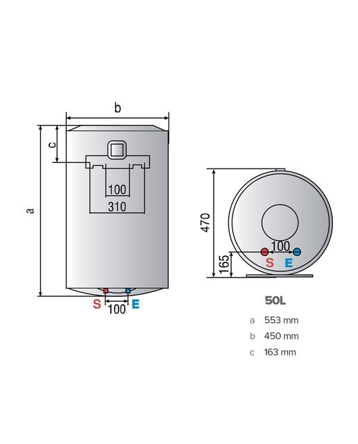 Termo eléctrico vertical Ariston 50 litros - LYDOS WIFI 50 V 4