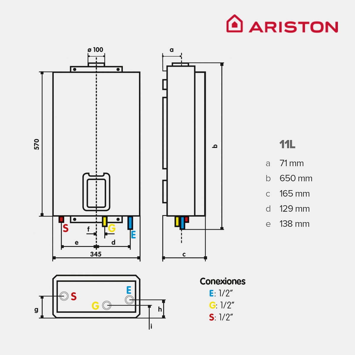 Calentador estanco Ariston Next Evo LPG 11L Blanco-6