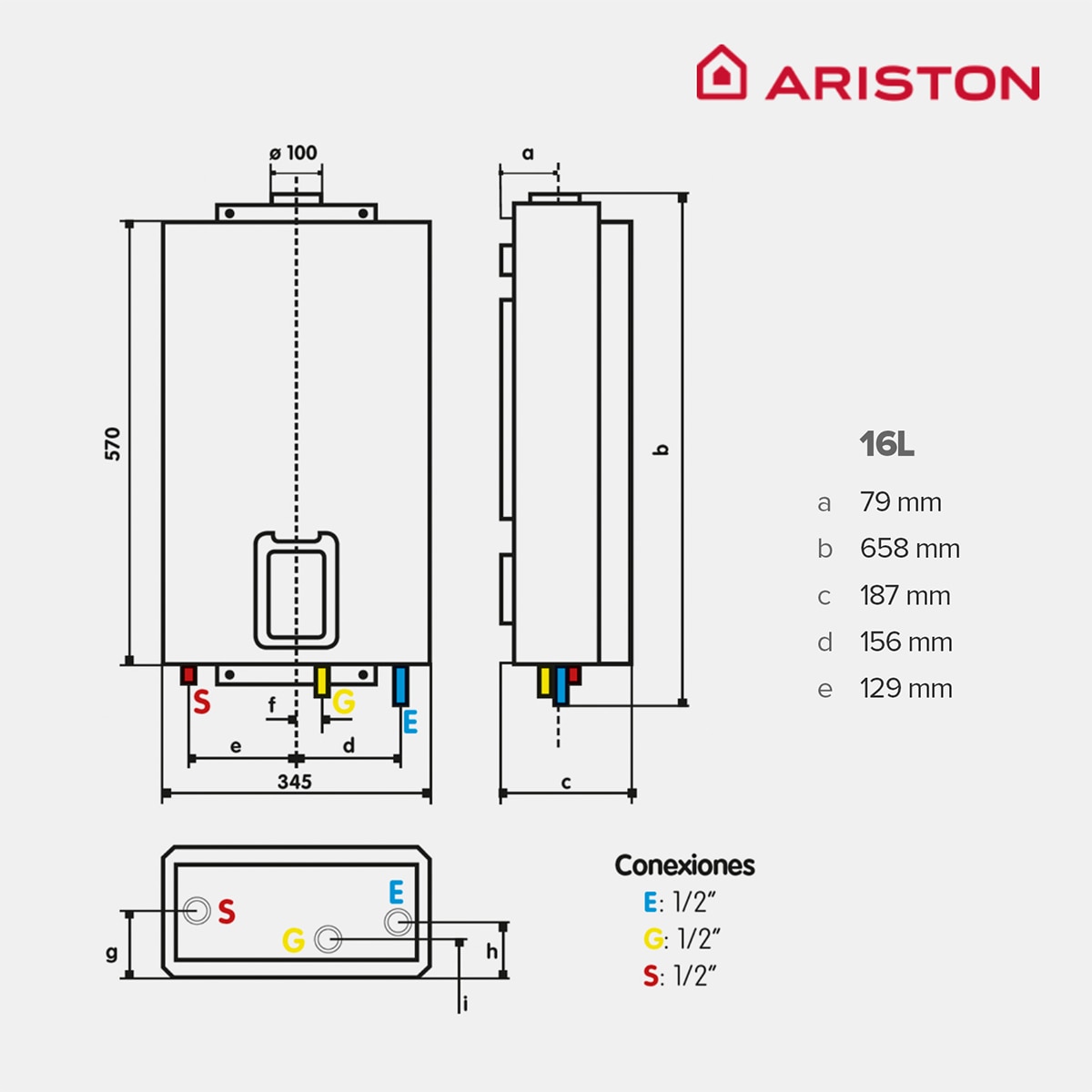 Calentador estanco Ariston Next Evo LPG 16L Blanco-6