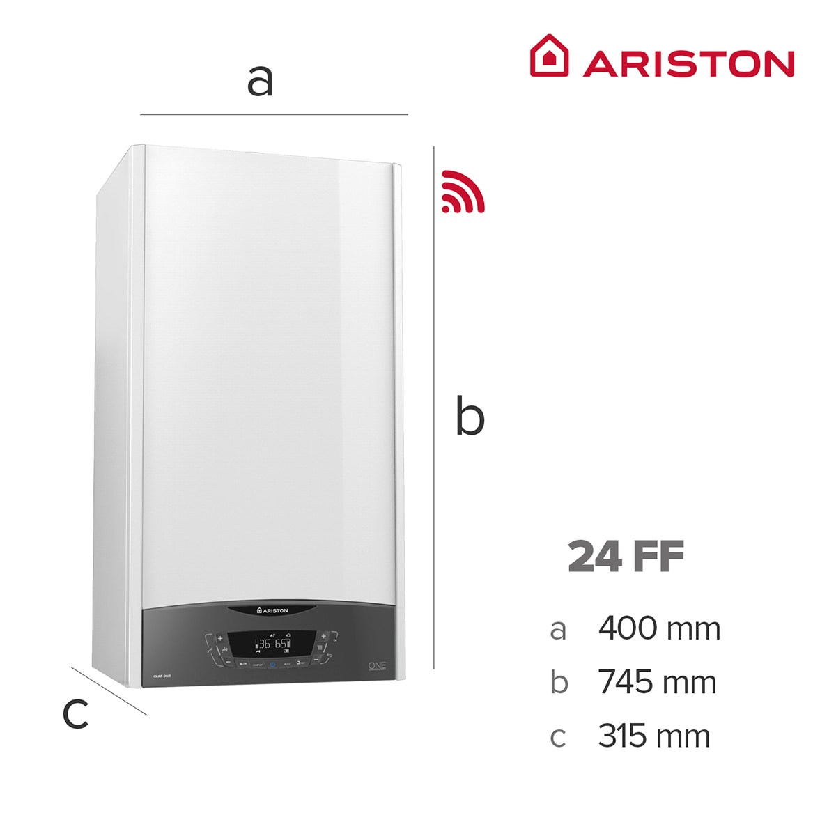Caldera de condensación Ariston Clas One Wifi 24 Blanco-2