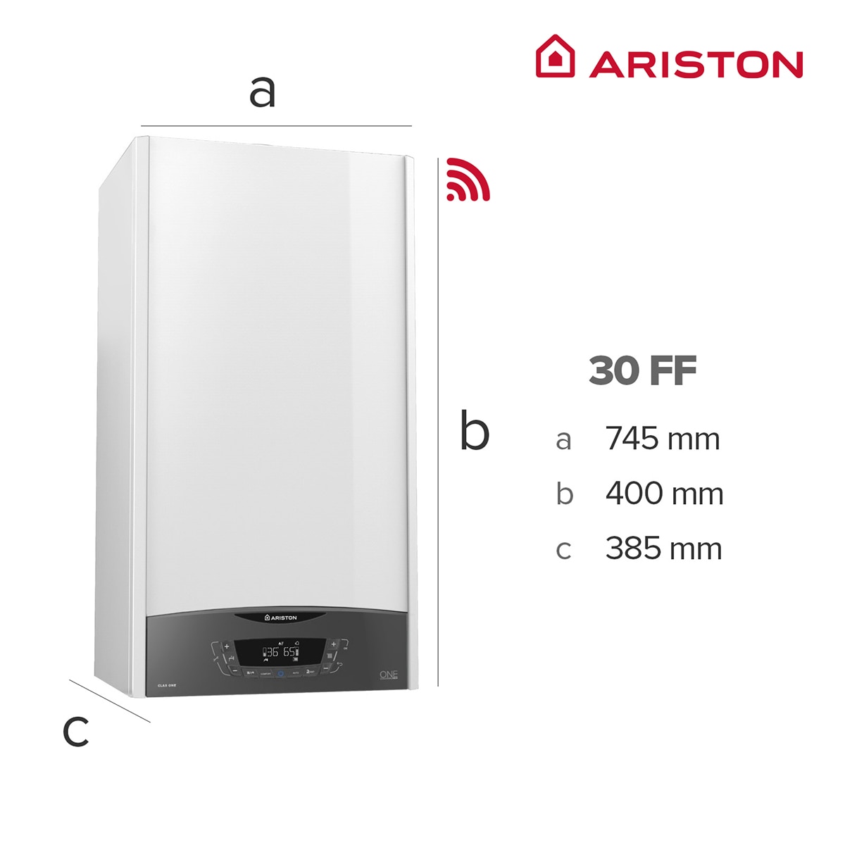 Caldera de condensación Ariston Clas One Wifi 30 Blanco-2