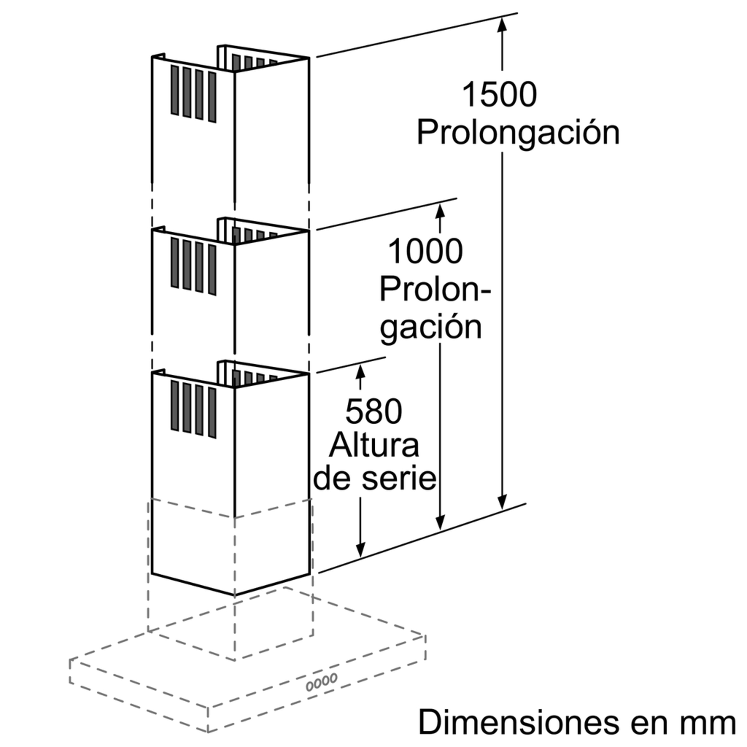 Prolongador Balay para campana decorativa - DHZ1235 Acero Inox-2