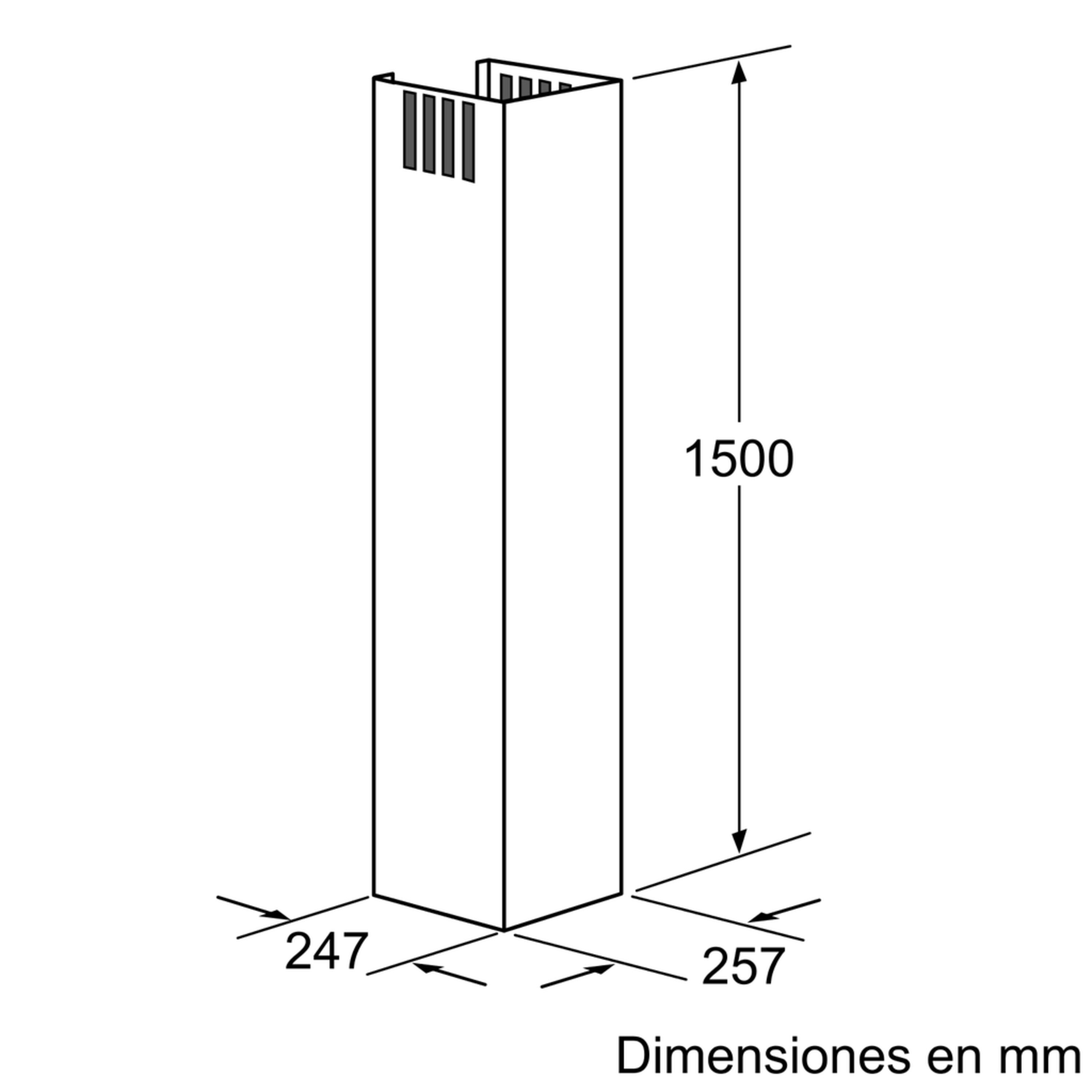 Prolongador Balay para campana decorativa - DHZ1235 Acero Inox-3