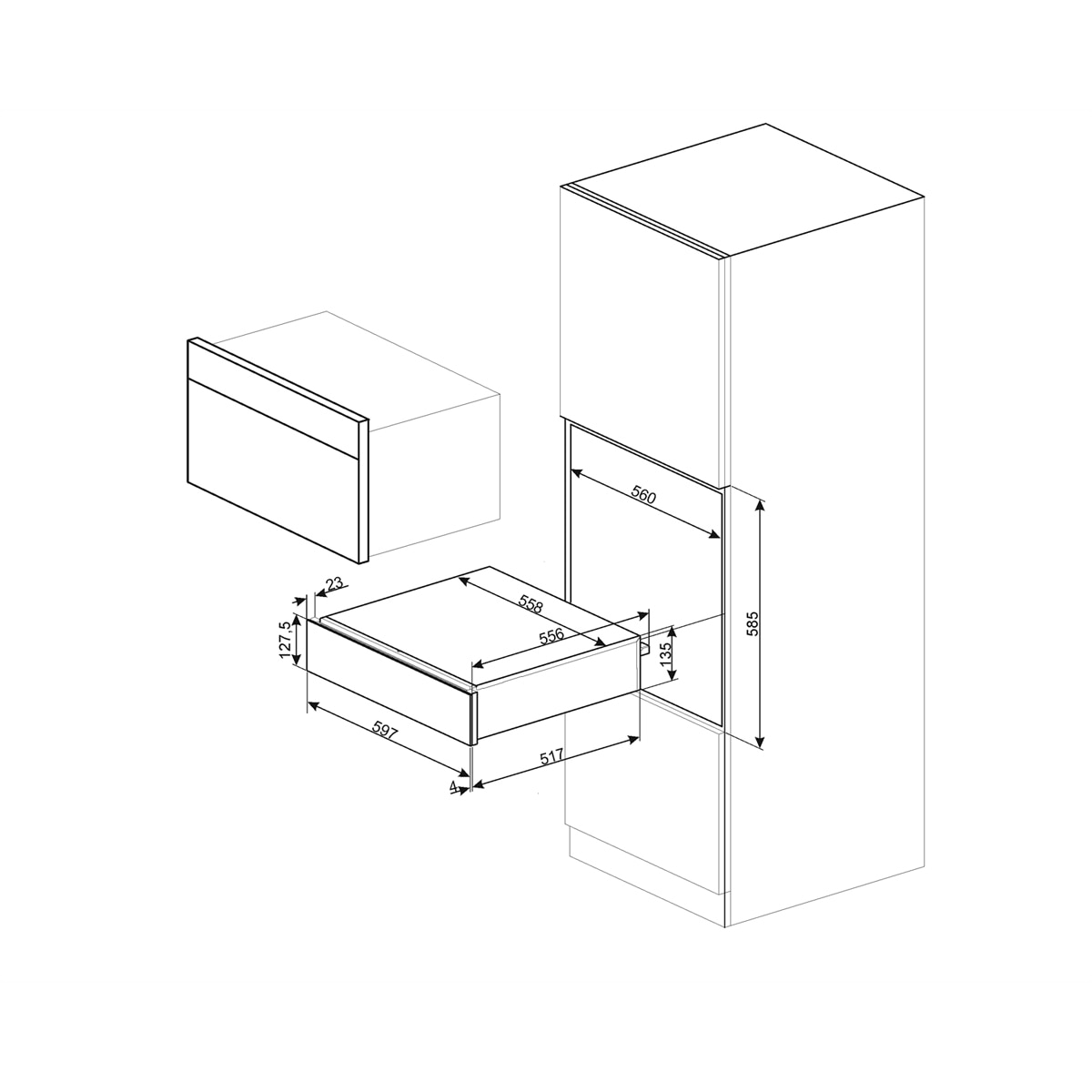 Calienta platos Smeg - CPR915P Crema-2