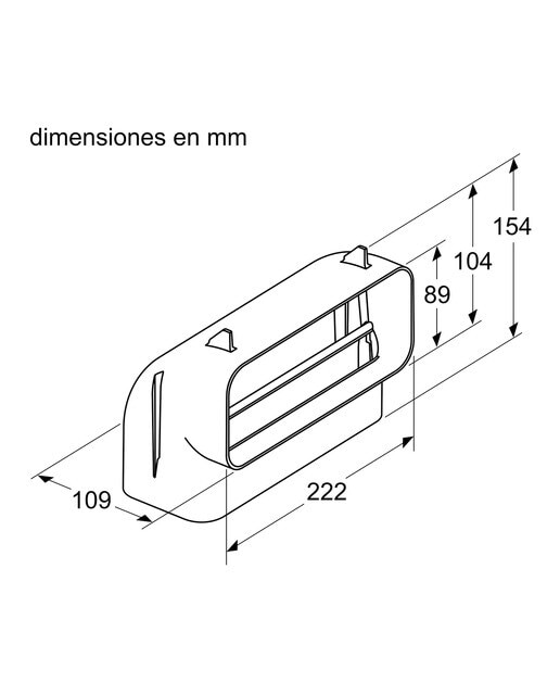 Acessório Conduta Plana 90 ° Curva Vertical M Bosch HEZ9VDSB3 2