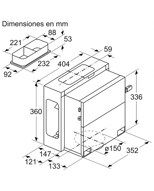 Set de montaje Siemens para extractor de encimera - LZ21WWM11 2