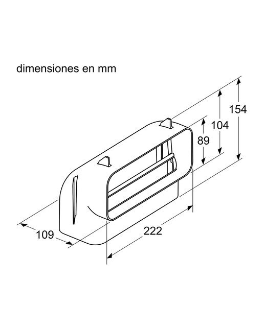 Acessório Conduta Plana 90 ° Curva Vertical M Siemens HZ9VDSB3 2