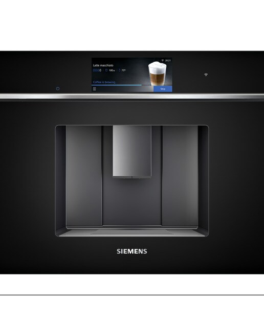 Máquina de Café Automática Encastrável Siemens iQ700CT718L1B0 - Preto Vidro preto-1