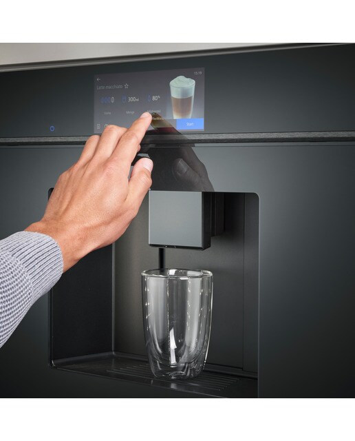 Máquina de Café Automática Encastrável Siemens iQ700CT718L1B0 - Preto Vidro preto-3