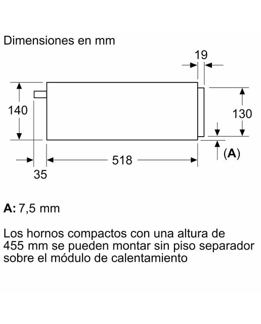 Gaveta de Aquecimento Siemens iQ700 BI710C1B1 - Preto Vidro preto-8