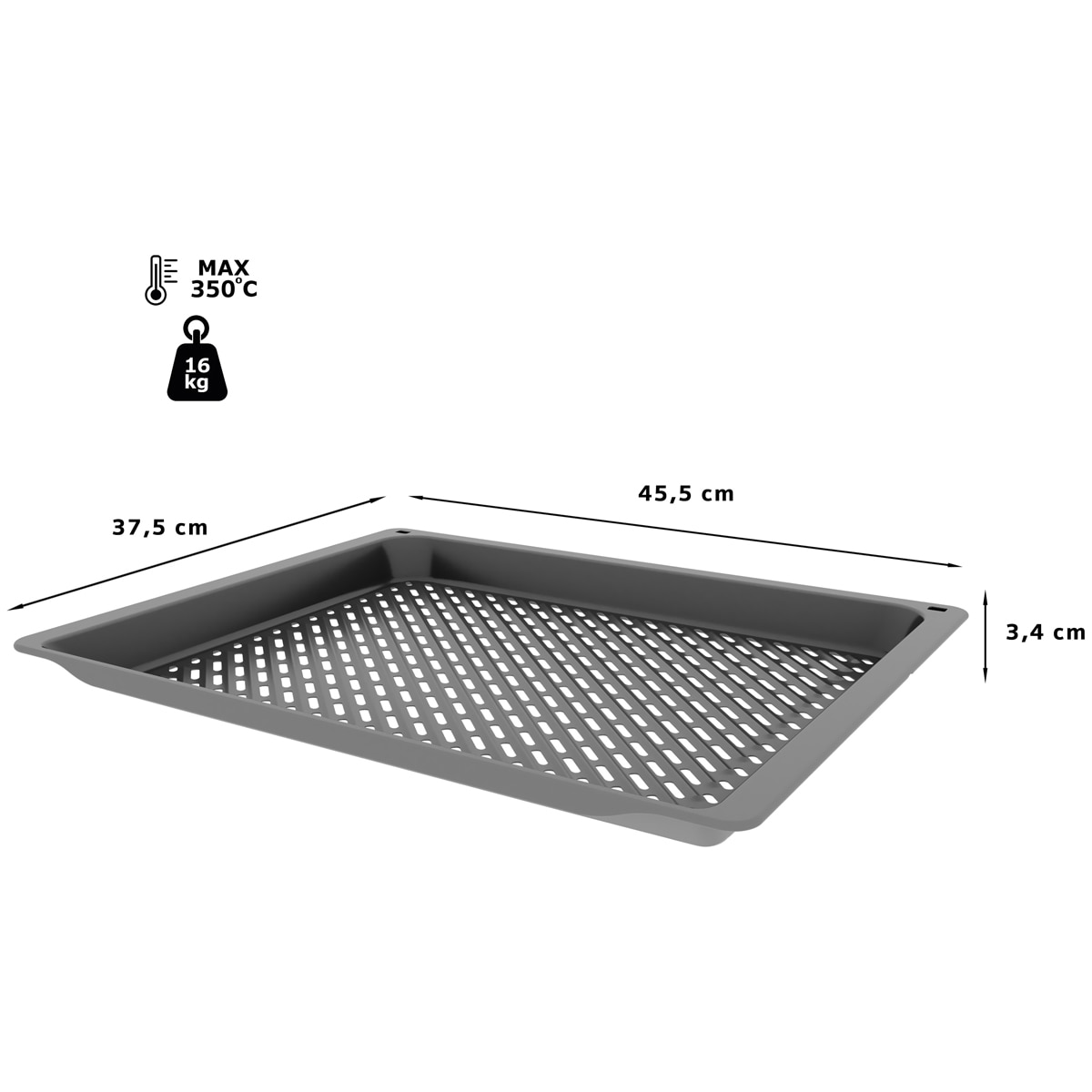 Bandeja multiperforada para hornos con función airFry y Grill, SIEMENS - HZ629070 Negro-2