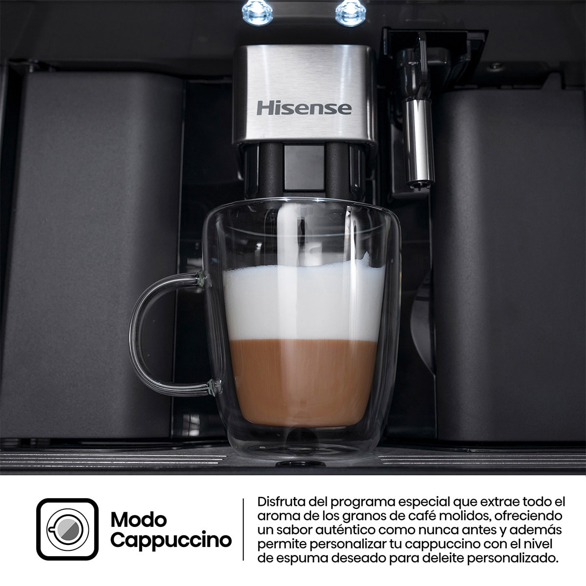 Imagen 4 de Cafetera automática integrable Hisense - CM4H8BG - Negro Negro