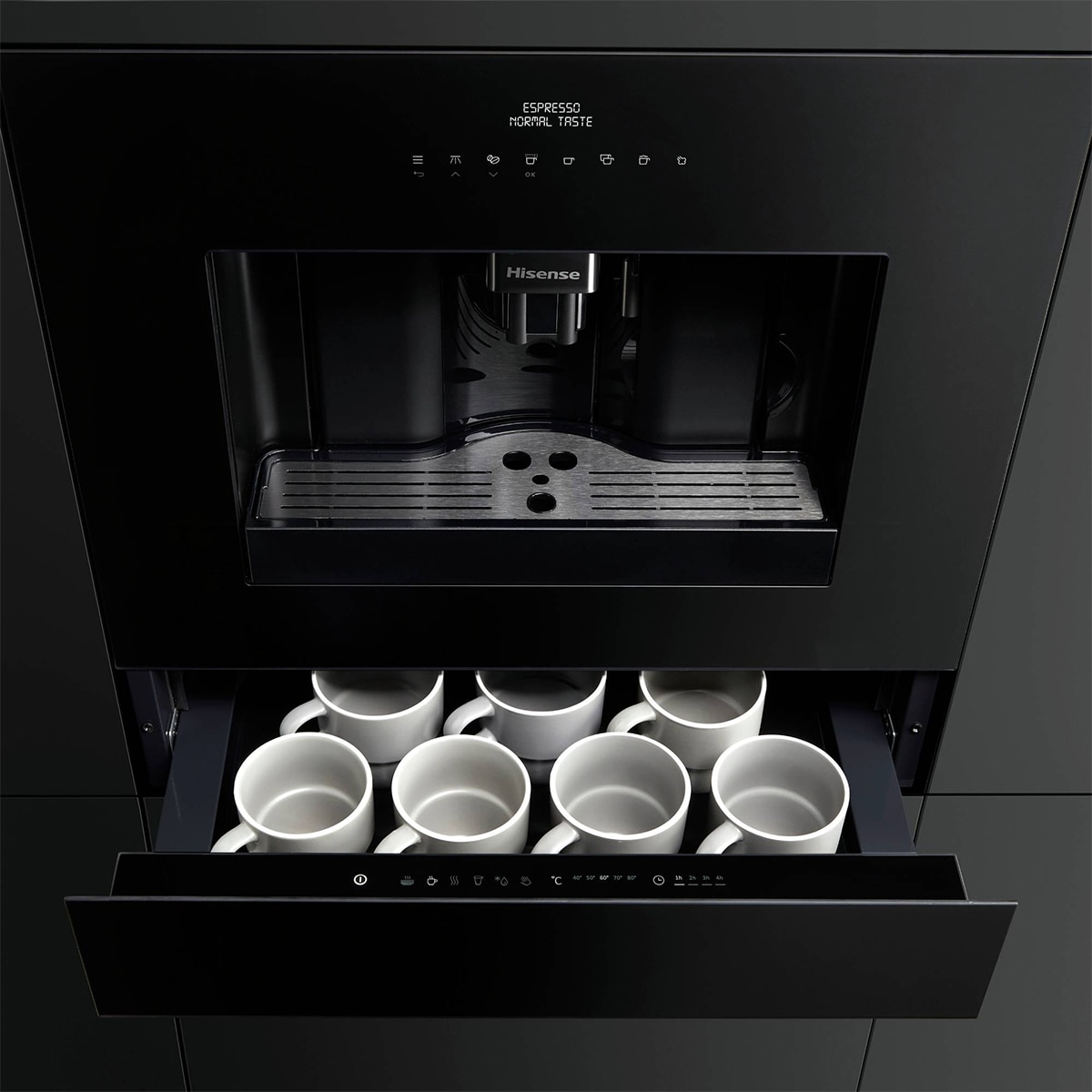 Calientaplatos Hisense capacidad para 6 servicios - WDH14BG Negro-4
