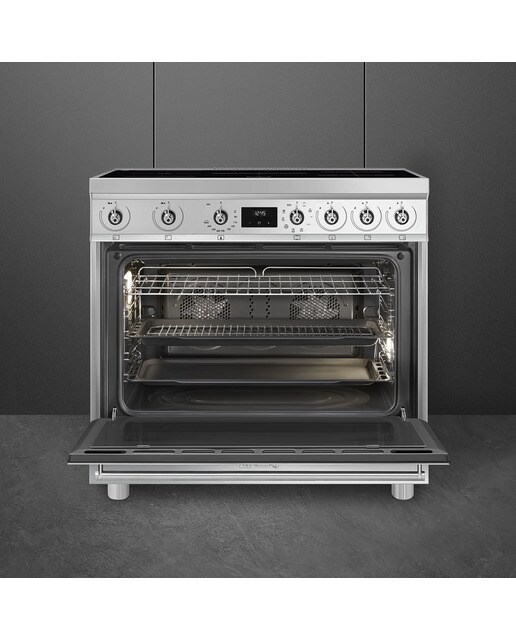Cocina compacta Smeg con 5 zonas de cocción y horno - C9IMX2 - Acero Inox Acero Inox-3
