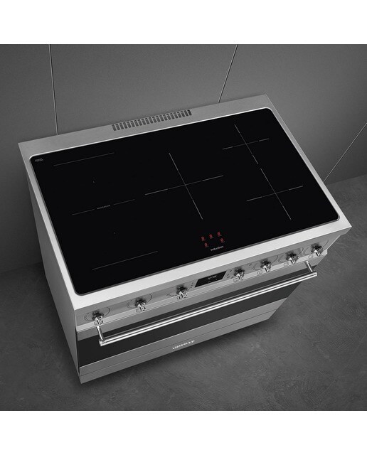 Cocina compacta Smeg con 5 zonas de cocción y horno - C9IMX2 - Acero Inox Acero Inox-4