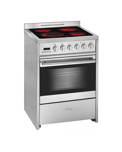 Imagem 0 de Fogão Elétrico com Placa de Vitrocerâmica Meireles E 611 X Forno Multifunções de 55 Litros e 4 Zonas de Vitrocerâmica - Inox