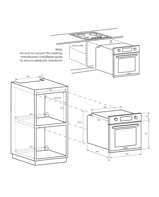Conjunto de horno pirolítico + Placa de inducción Candy - PCI26PCXCI633C Inox-3