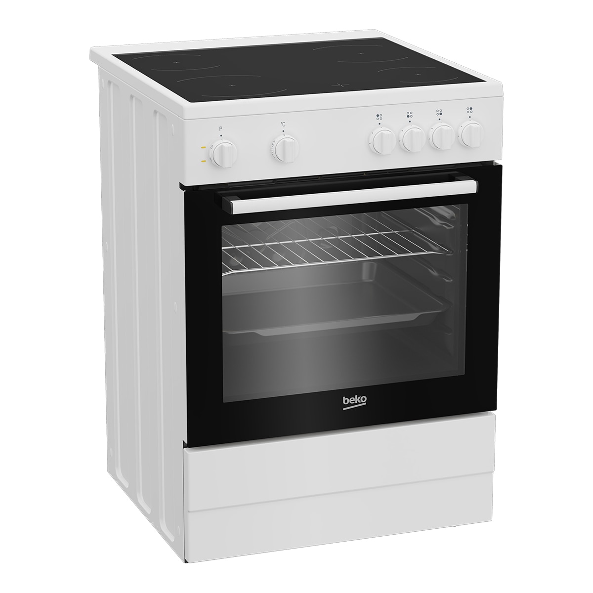 Cocina compacta Beko placa vitrocerámica y horno eléctrico -  FBS67000WD Blanco-2