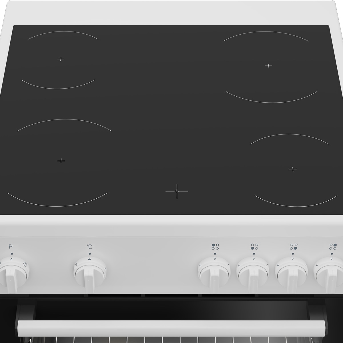 Cocina compacta Beko placa vitrocerámica y horno eléctrico -  FBS67000WD Blanco-4