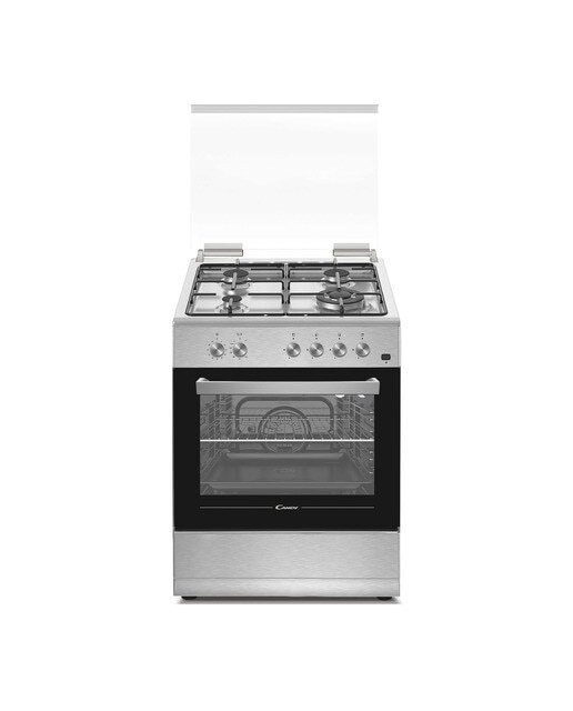 Cocina compacta  Candy 59,8 cm, placa de gas 4 quemadores y horno - CGG655SI/E Inox-2