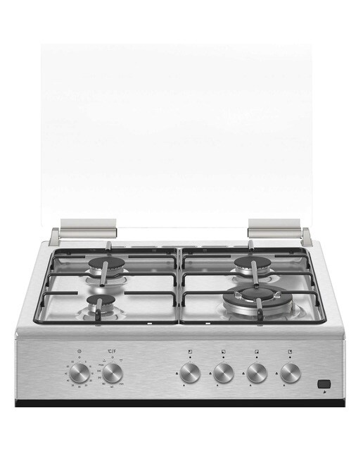 Cocina compacta  Candy 59,8 cm, placa de gas 4 quemadores y horno - CGG655SI/E Inox-4