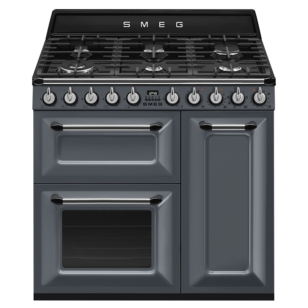 Smeg - Cocina compacta gas Smeg 90 cm, 3 cavidades de horno - TR93GR.