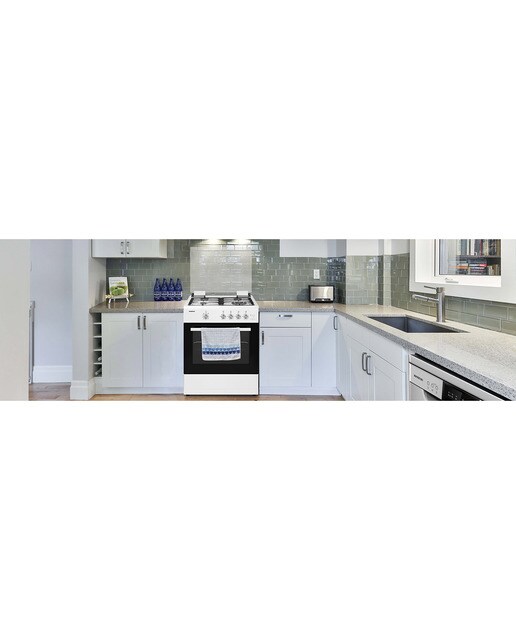 Imagen 3 de Cocina compacta Infiniton 60 cm, placa de gas 4 quemadores y horno - CC60BLE - Blanco Blanco