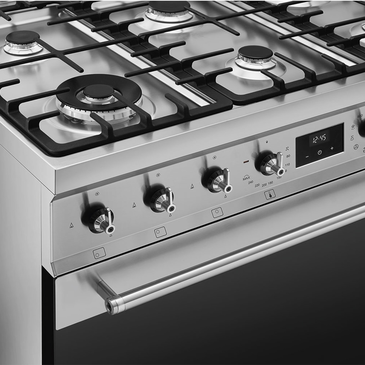 Cocina compacta Smeg , 90 cm gas y 6 zonas de cocción y horno - C9MX2 Inox-7