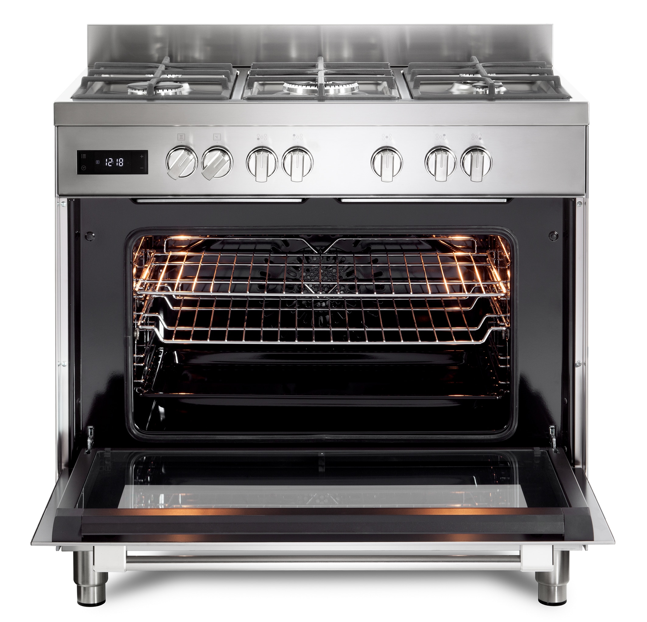 Cocina compacta Haier de 90 cm, 5 quemadores, horno eléctrico - HGM95TC1X - Inox Inox-2