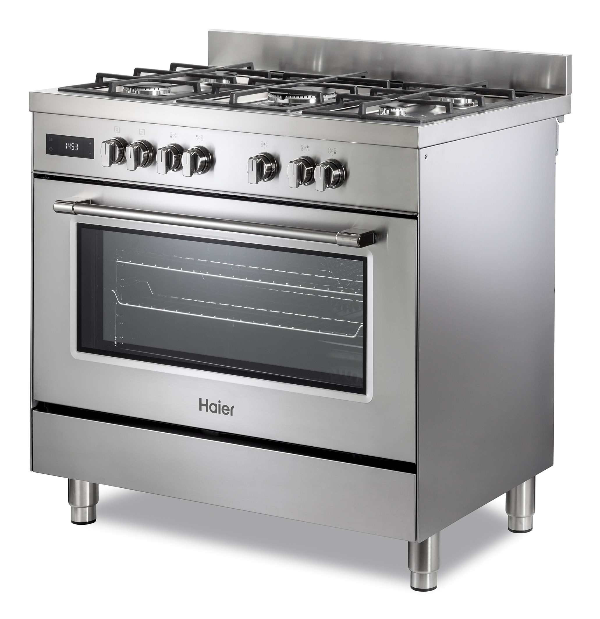 Cocina compacta Haier de 90 cm, 5 quemadores, horno eléctrico - HGM95TC1X - Inox Inox-4