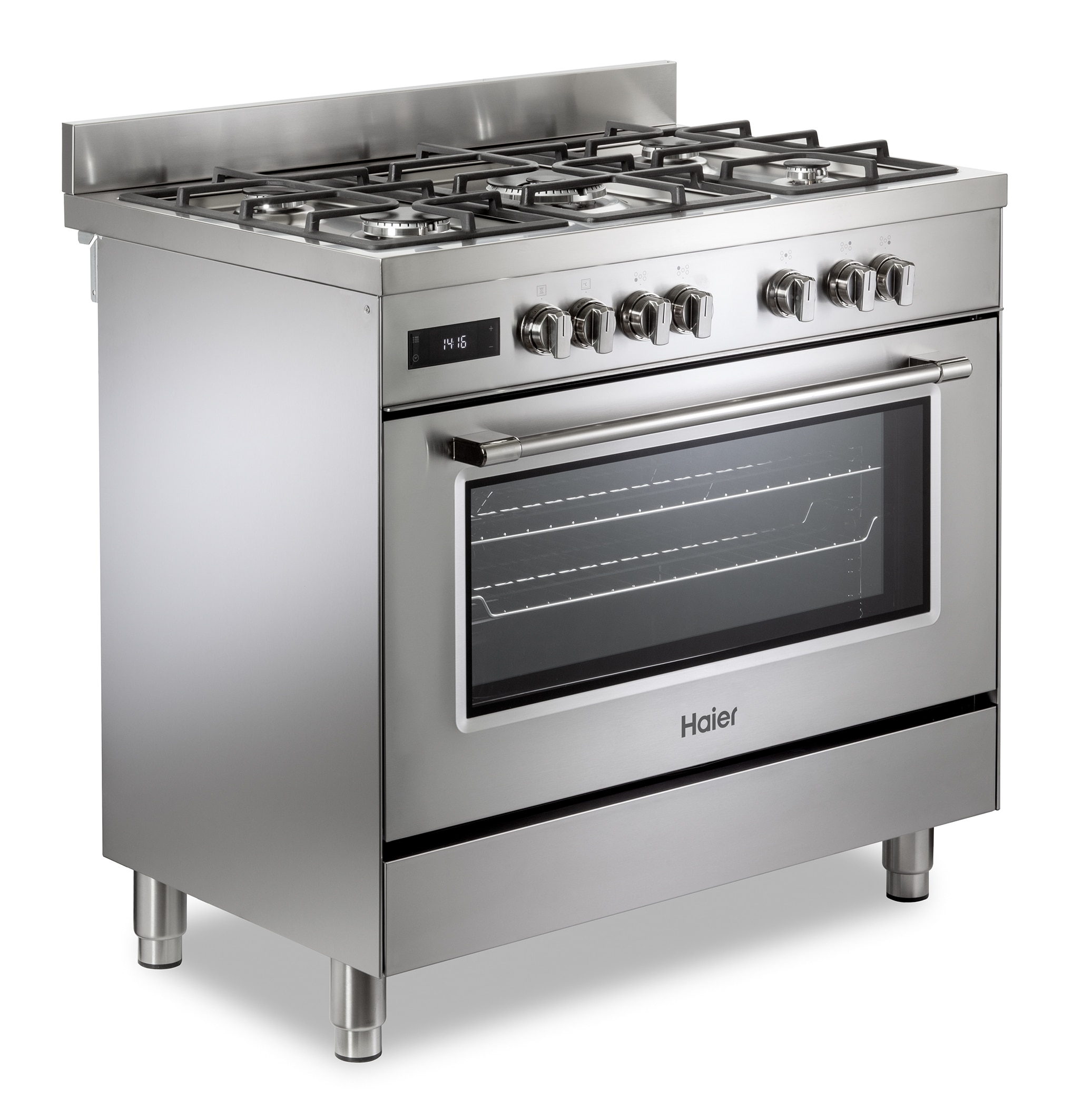 Cocina compacta Haier de 90 cm, 5 quemadores, horno eléctrico - HGM95TC1X - Inox Inox-5