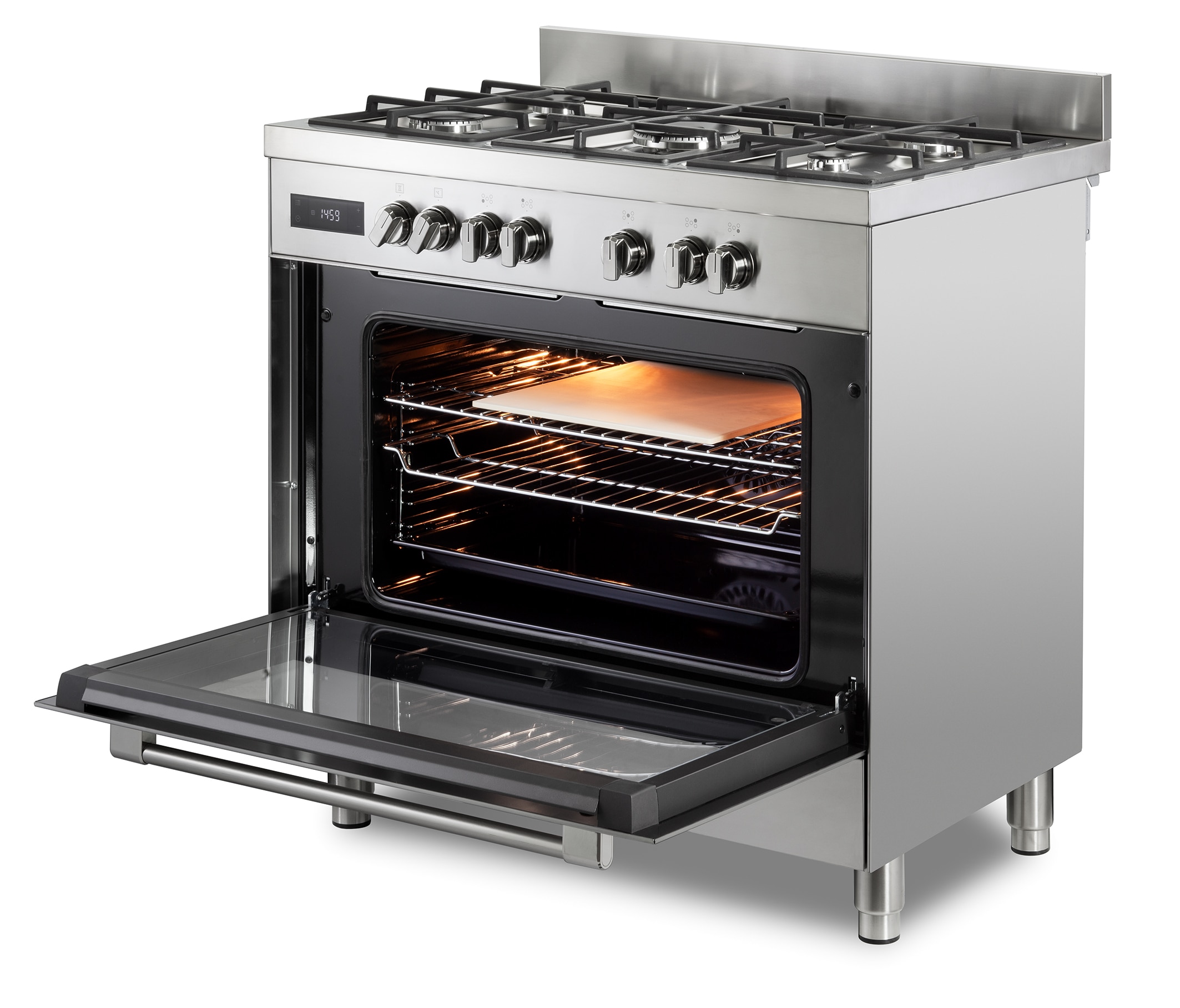 Cocina compacta Haier de 90 cm, 5 quemadores, horno eléctrico - HGM95TC1X - Inox Inox-6