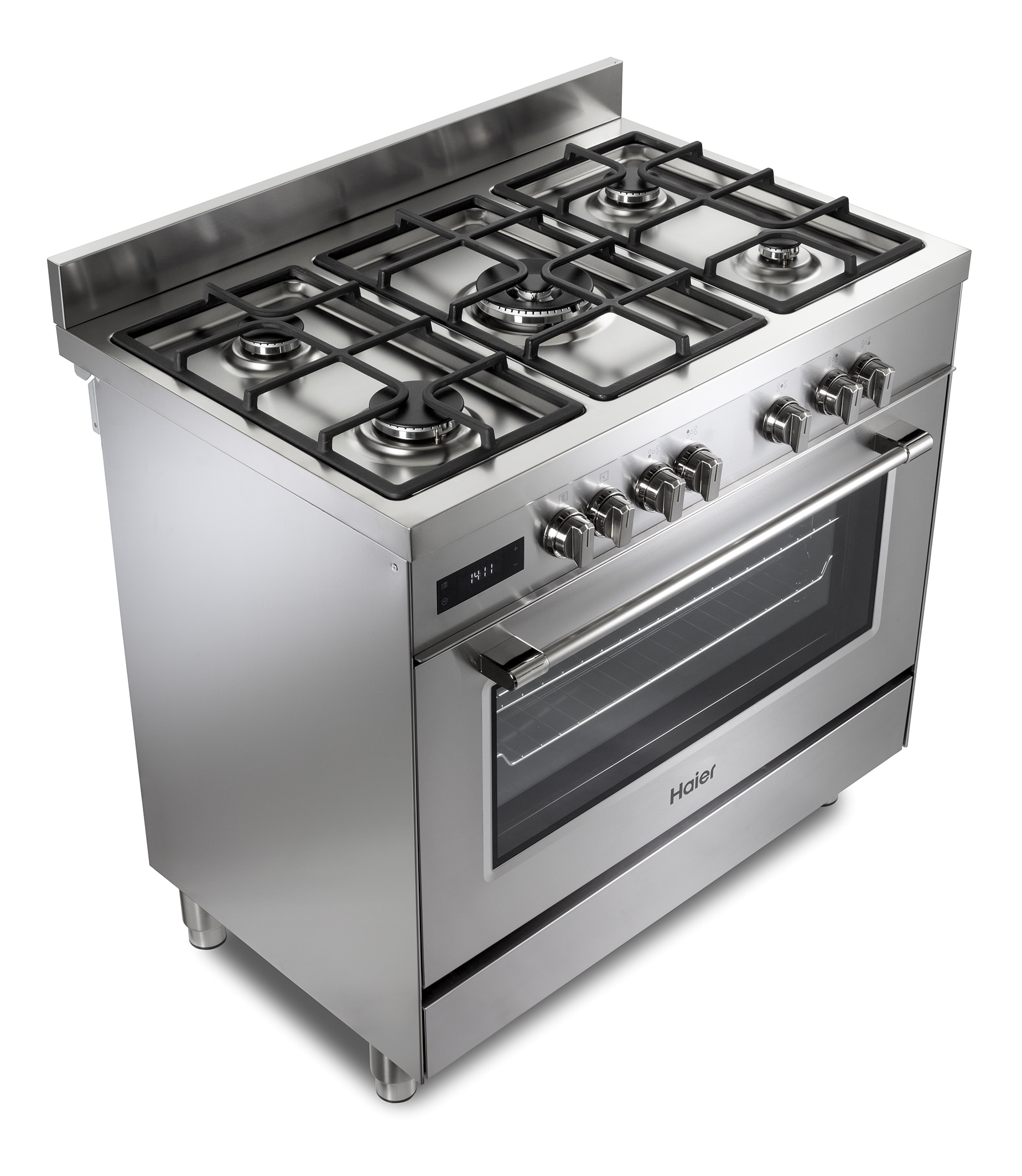 Cocina compacta Haier de 90 cm, 5 quemadores, horno eléctrico - HGM95TC1X - Inox Inox-7