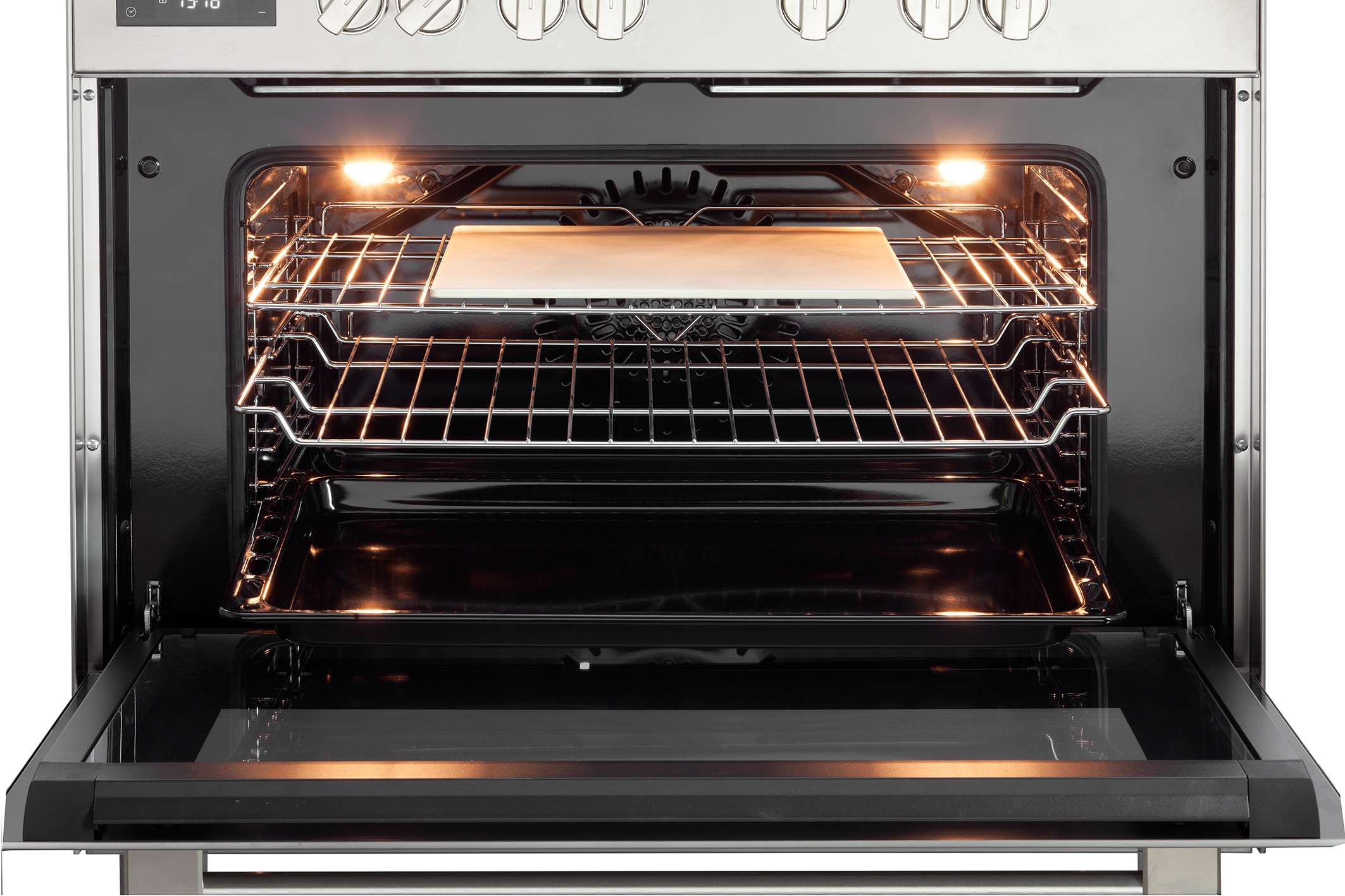 Cocina compacta Haier de 90 cm, 5 quemadores, horno eléctrico - HGM95TC1X - Inox Inox-12