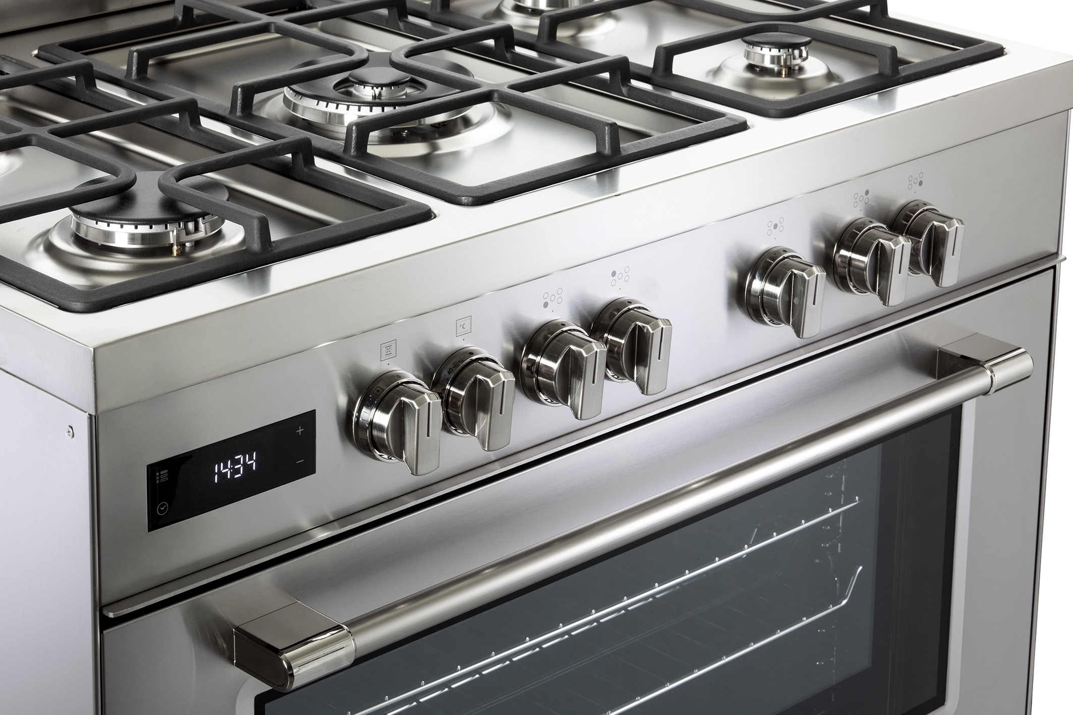 Cocina compacta Haier de 90 cm, 5 quemadores, horno eléctrico - HGM95TC1X - Inox Inox-13