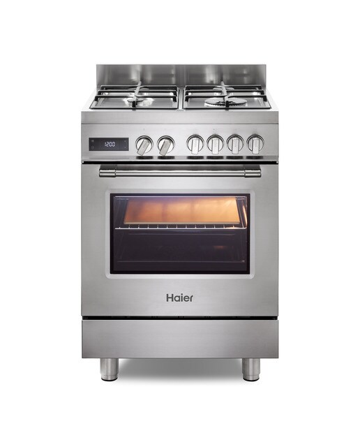 Imagen 0 de Cocina compacta Haier de 60 cm, 4 quemadores y horno eléctrico - HGM64TC1X