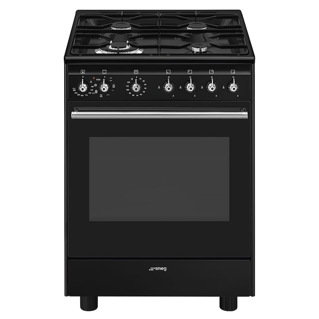 Imagen 0 de Cocina compacta gas Smeg 60 cm, 1 cavidad de horno - CX61GMBL