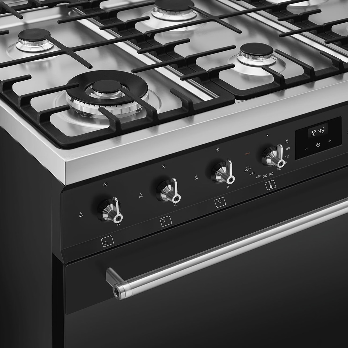 Cocina compacta gas Smeg 90 cm, 1 cavidad de horno - C9GMMB2 Negro mate-7