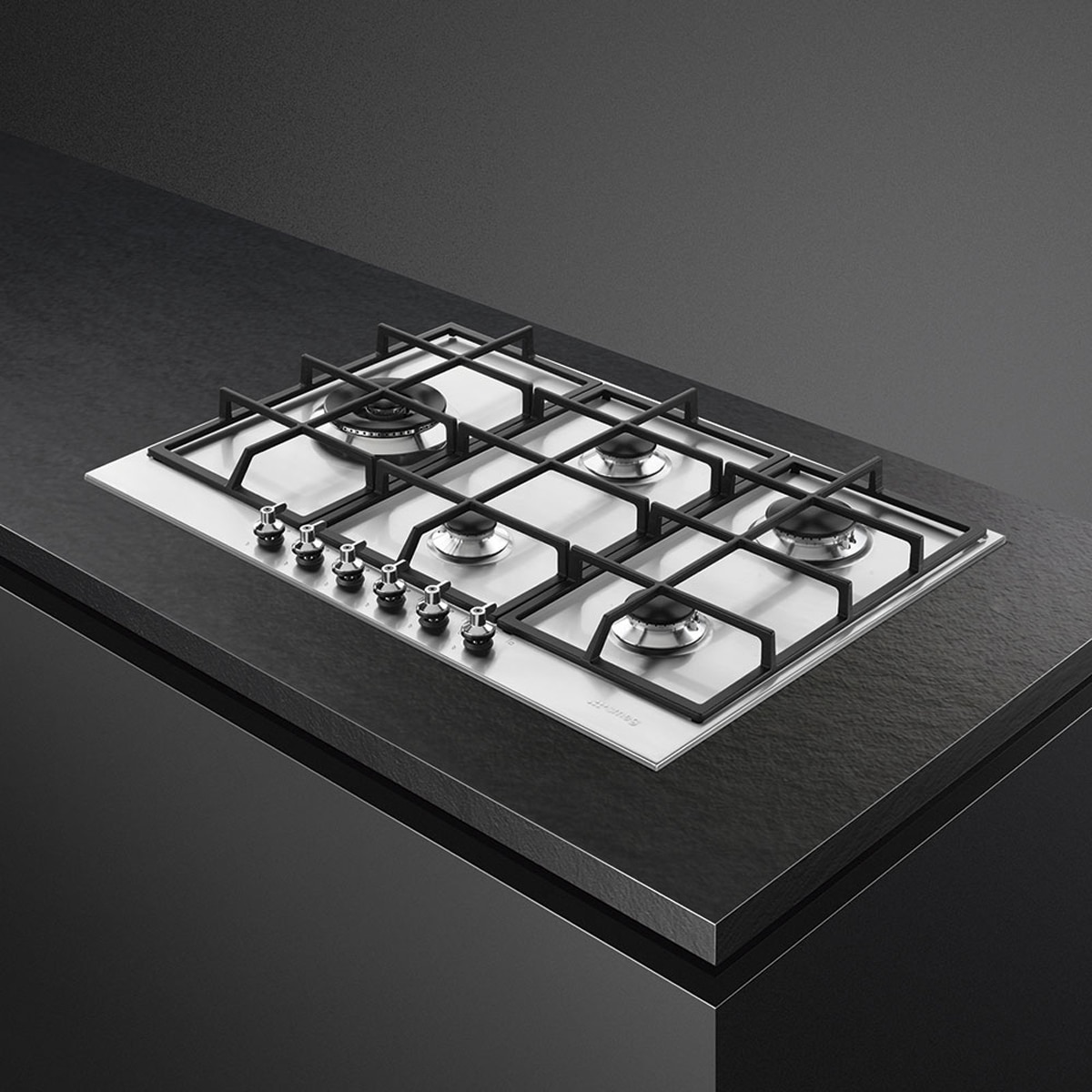 Placa de gas Smeg 4 quemadores - PX375 Negro-2
